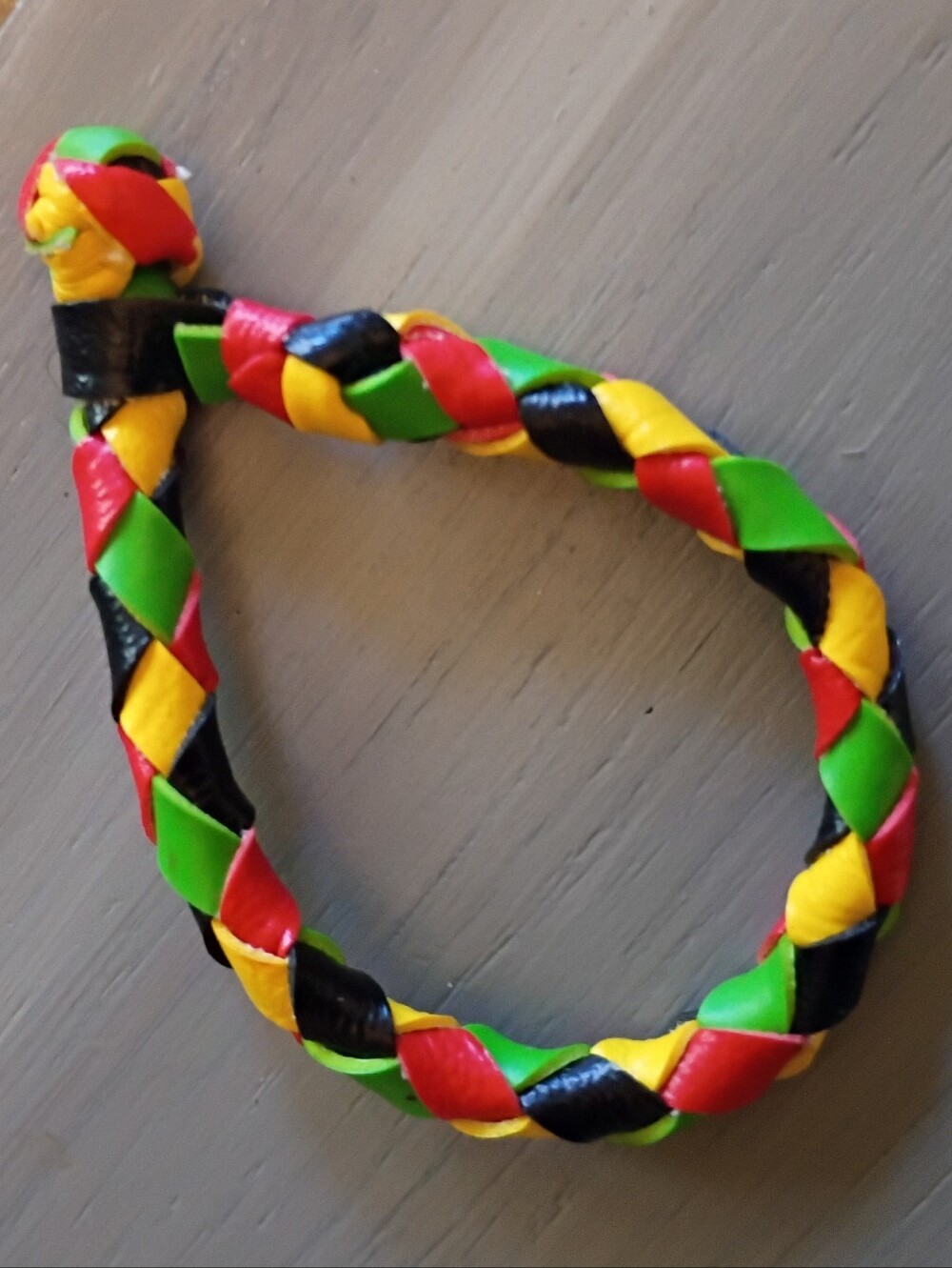 Jamaican Reggae Braided Bracelet Rastafarian Colors Wristband